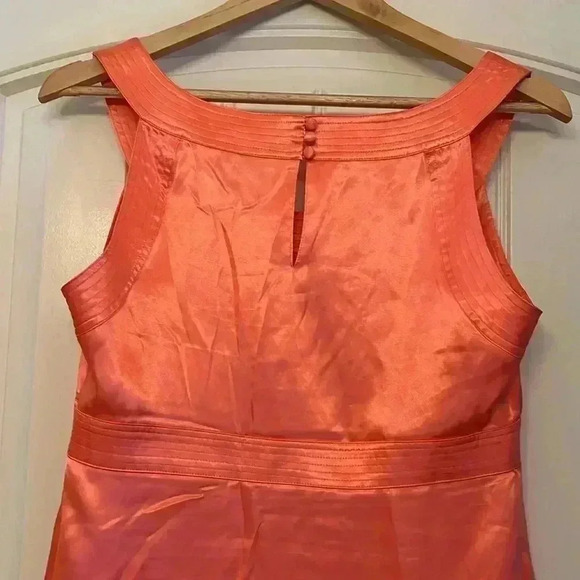 Cache silky orange blouse top vintage side zipper size Medium like new - Picture 9 of 9